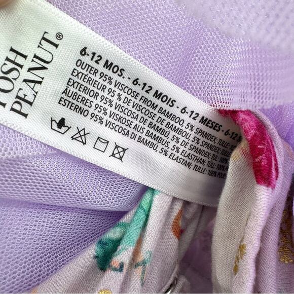 Posh Peanut Adalyn Tulle Tutu Bodysuit Dress 6-12 Months Ballerina - Picture 6 of 7